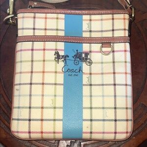 Coach Heritage Stripe Tattersal Crossbody